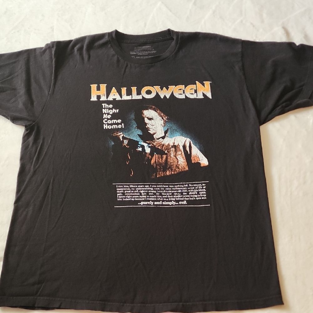 John Carpenters Halloween Michael Myers Mens XL Black Tshirt